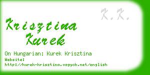 krisztina kurek business card